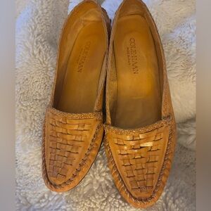 Cole Haan Women's Vintage Woven Leather Tan Loafers